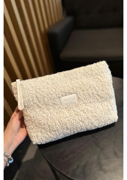 Kadın Peluş Teddy Clutch Portföy Çanta