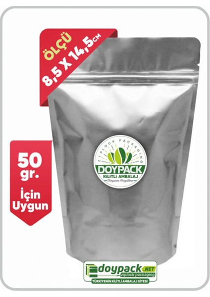 Alüminyum Kilitli Doypack 8,5X14,5 (50 Gr.) - 50 Adet