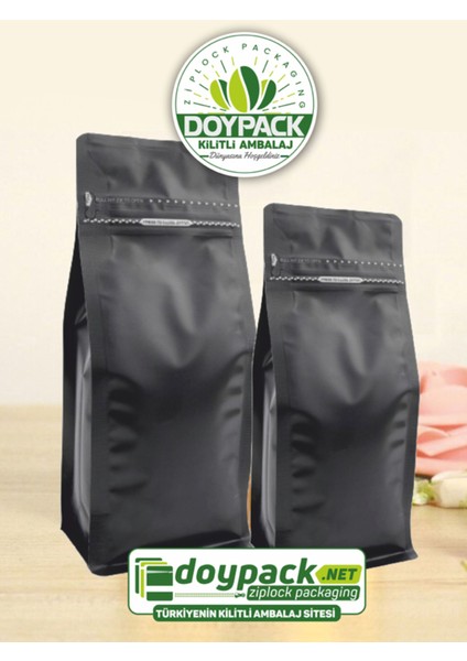 Mat Siyah Kilitli Flat Bottom 14X37 (1000 Gr.) - 50 Adet