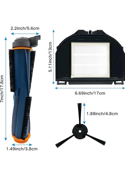 RV2310/RV2E Robot Süpürge Aksesuar Kiti ile Uyumlu (Yurt Dışından)