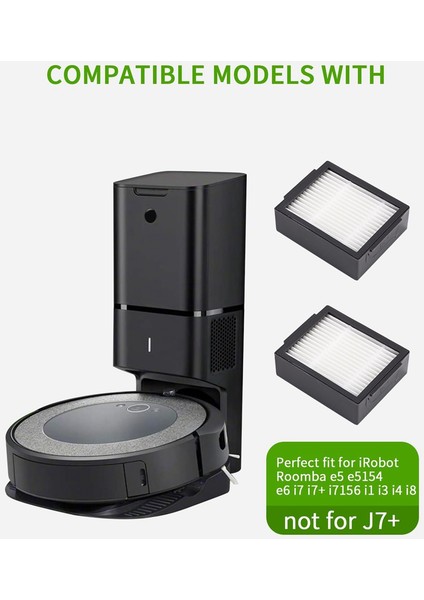 E5 E5154 E6 I7 I7+I7156 I1 I3 I4 I8 ile Uyumlu 12 Hepa Filtre (Yurt Dışından) modelleri
