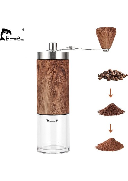 Silver-1 Fheal Manuel Kahve Değirmeni El Ayarlanabilir Çelik Çekirdek Çapak Mutfak Için Taşınabilir Espresso El Krank Değirmeni Aracı Cafe Aksesuarları (Yurt Dışından) fiyatları