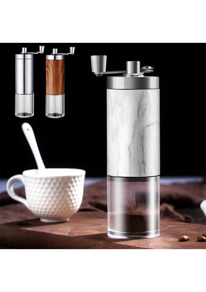 Kahverengi 2023 Yeni Manuel Kahve Değirmeni Paslanmaz Çelik Profesyonel Ayarlanabilir Mutfak Aracı Taşınabilir Kahve Çekirdeği El Krank Araçları (Yurt Dışından)