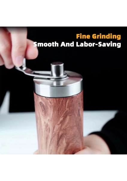 Kahverengi 2023 Yeni Manuel Kahve Değirmeni Paslanmaz Çelik Profesyonel Ayarlanabilir Mutfak Aracı Taşınabilir Kahve Çekirdeği El Krank Araçları (Yurt Dışından) fırsatları