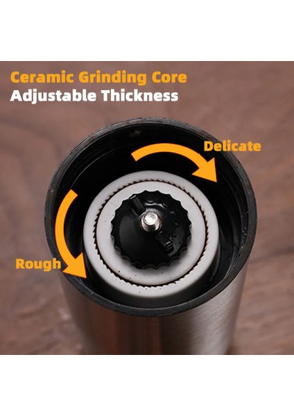 Kahverengi 2023 Yeni Manuel Kahve Değirmeni Paslanmaz Çelik Profesyonel Ayarlanabilir Mutfak Aracı Taşınabilir Kahve Çekirdeği El Krank Araçları (Yurt Dışından) indirimleri