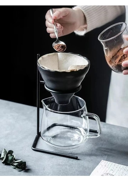 Braket A Kahve Seti Üzerine Dökün Seramik Kahve Filtresi 02 V60 Braket Seramik Filtreler Damlatıcı Standı Süzücü Dükkanı Fincan Paylaşım Potu (Yurt Dışından) fırsatları