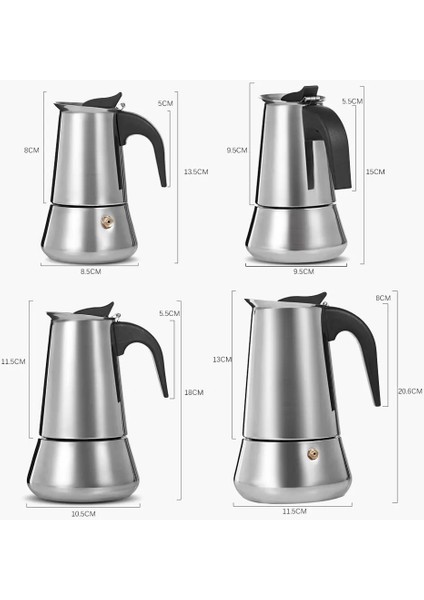 450 ml Paslanmaz Çelik Moka Cezve Soba Espresso Makinesi Moka Latte Filtre Süzgeç Araçları Cafetiere Mocha Kahve Makinesi Pot (Yurt Dışından) fırsatları