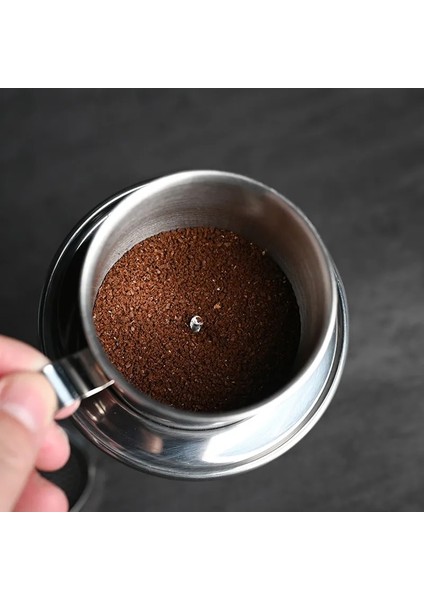Altın Paslanmaz Çelik Vietnamca Filtre Kahve Filtreli Fincan Taşınabilir Geleneksel Vietnam Kahve Makinesi Kahve Demleme Aracı Ofis Ev Için (Yurt Dışından) indirimleri