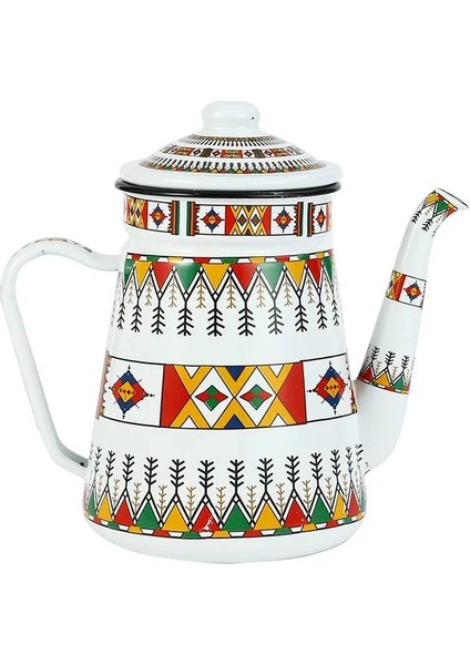Koyu Gri 1.1l Çin Tarzı Emaye Cezve Ince Borulu Su Isıtıcısı Emaye Kahve El Demleme Potu Yağ Sürahisi Vinç Borulu Sürahi Kırmızı (Yurt Dışından)