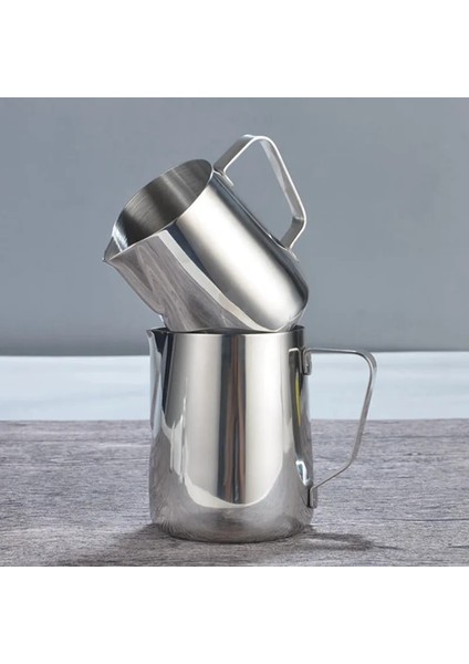 Gümüş 350 ml 350 ML/600 ml Paslanmaz Çelik Cezve Süt Sürahi Sürahi Fincan Köpürtme Süt Kahve Aksesuarları Yapmak Için Onay Işareti ile Süt Fincan (Yurt Dışından)