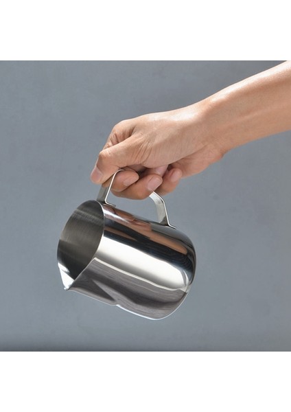 Gümüş 350 ml 350 ML/600 ml Paslanmaz Çelik Cezve Süt Sürahi Sürahi Fincan Köpürtme Süt Kahve Aksesuarları Yapmak Için Onay Işareti ile Süt Fincan (Yurt Dışından)