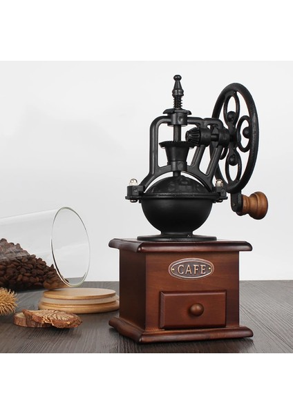 Gümüş-A Ev El Demir Retro El Yapımı Kahve Çekirdekleri Baharat Çapak Değirmeni Öğütücüler Mutfak Aracı Avrupa Tarzı Manuel Kahve Değirmeni (Yurt Dışından)