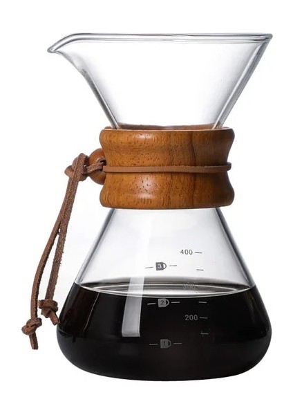 B 400 ml Cam Kahve Su Isıtıcısı Paslanmaz Çelik Filtre Damla Espresso Kahve Paylaşımı Pot Cezve Damlatıcı Cafe Barista Araçları (Yurt Dışından)