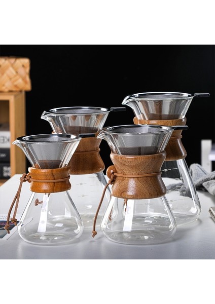 B 400 ml Cam Kahve Su Isıtıcısı Paslanmaz Çelik Filtre Damla Espresso Kahve Paylaşımı Pot Cezve Damlatıcı Cafe Barista Araçları (Yurt Dışından) modelleri