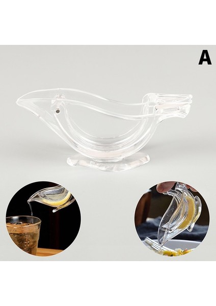 Bir Limon Sıkacağı Makinesi Kuş Mutfak Aracı Basın Meyve Mini Manuel Sıkacağı Kuş Şekli Şeffaf Taşınabilir Portakal Narenciye Sıkacağı (Yurt Dışından)