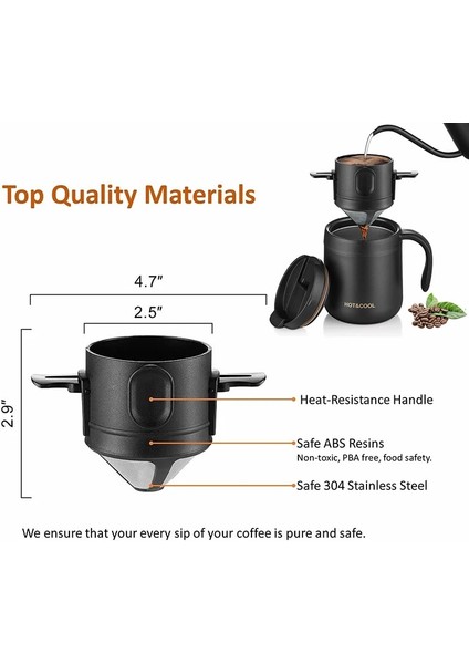 2pc Beyaz Filtre Yeniden Kullanılabilir Taşınabilir Paslanmaz Çelik Damla Kahve Filtresi Koni Kağıtsız Kahve Damlatıcı Ev Seyahat Kamp Için Katlanabilir Tutucular (Yurt Dışından) fırsatları