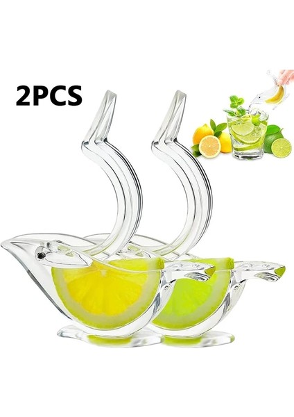 2 Adet Manuel Limon Sıkacağı Akrilik Dilim Sıkacağı Taşınabilir Şeffaf Meyve Portakal Kireç Nar Elegance Kuş Şekli Için Önler (Yurt Dışından)