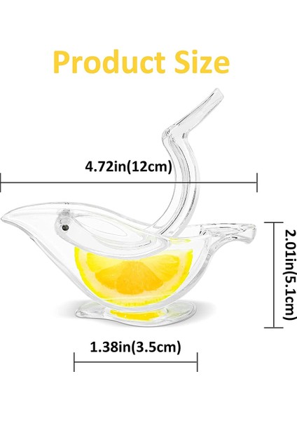 2 Adet Manuel Limon Sıkacağı Akrilik Dilim Sıkacağı Taşınabilir Şeffaf Meyve Portakal Kireç Nar Elegance Kuş Şekli Için Önler (Yurt Dışından) modelleri