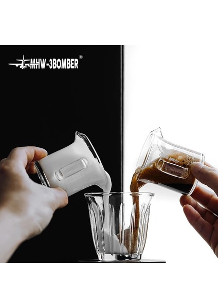 Ölçü Kabı 80ML 80ML Espresso Bardağı Ölçü Kabı Ons Ölçü Sürahileri Çift Ağızlı Kahve Fincanı Isıya Dayanıklı Saplı Şeffaf Ölçekli Süt Bardakları (Yurt Dışından)