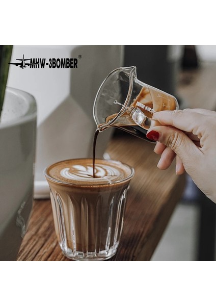 Ölçü Kabı 80ML 80ML Espresso Bardağı Ölçü Kabı Ons Ölçü Sürahileri Çift Ağızlı Kahve Fincanı Isıya Dayanıklı Saplı Şeffaf Ölçekli Süt Bardakları (Yurt Dışından)