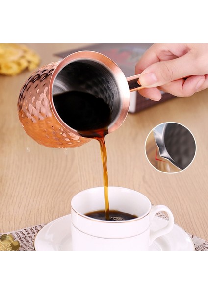 P 200ML Türk Cezvesi Cezve Ibrik Paslanmaz Çelik Uzun Saplı Dubai Cezve Süt Tereyağı Eritme Sürahisi 200/400/600 ml (Yurt Dışından)