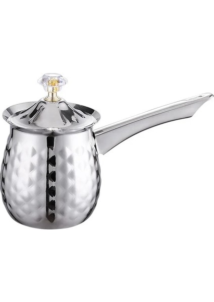 P 200ML Türk Cezvesi Cezve Ibrik Paslanmaz Çelik Uzun Saplı Dubai Cezve Süt Tereyağı Eritme Sürahisi 200/400/600 ml (Yurt Dışından)