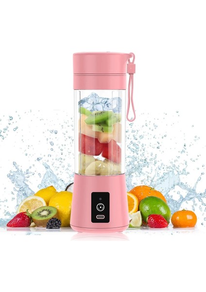 Mavi Taşınabilir Mini Elektrikli Meyve Sıkacağı USB Şarj Meyve Portakal Limon Blender Smoothie Milkshake Makinesi Mutfak Otomatik Taze Sıkacağı (Yurt Dışından)