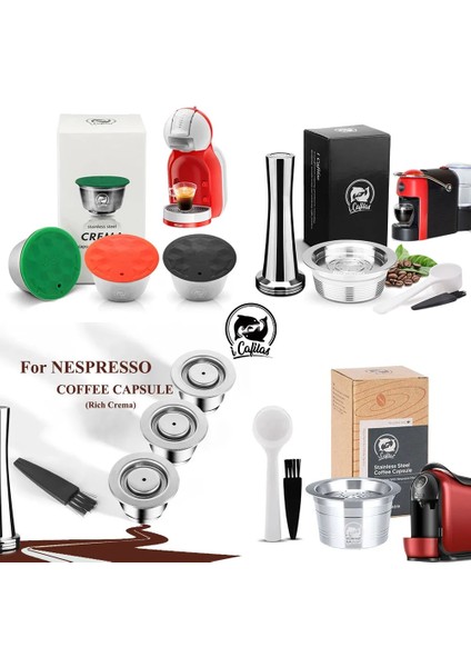 Nesprecofsso Yeniden Kullanılabilir Kahve Kapsülü Için NESPRESSO3TD Icafilas Dolce Gusto Için Cafissimo Için Paslanmaz Çelik Doldurulabilir Filtreler (Yurt Dışından)