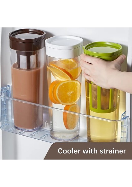 Stil 4 1.1l Soğuk Demlemek Buzlu Kahve Makinesi Çay Su Isıtıcısı Filtresi Soğuk Demleme Makinesi Kaymaz Silikon Saplı Seyahat Limonata Filtre Şişesi (Yurt Dışından)