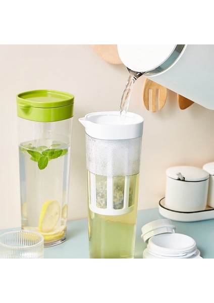 Stil 4 1.1l Soğuk Demlemek Buzlu Kahve Makinesi Çay Su Isıtıcısı Filtresi Soğuk Demleme Makinesi Kaymaz Silikon Saplı Seyahat Limonata Filtre Şişesi (Yurt Dışından)