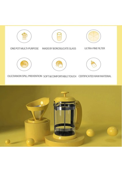 1 Adet ICAFILAS1000ML Kahve Demleme Potu Fransız Filtre Çay Bira Cezve Basit Basınçlı Kap Kahve Makinesi Ev El Yumruk Pot (Yurt Dışından)