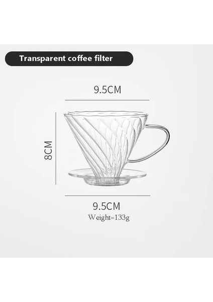 1 Adet Şeffaf-A 400/600ML Coffeeware Seti Damlatıcı Cezve Kahve Sunucusu Kahve Makinesi Bira 1-2 Adet Cam Bardak Filtre Bardak Huni Damla Kahve Seti (Yurt Dışından)
