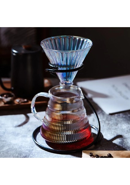 1 Adet Şeffaf-A 400/600ML Coffeeware Seti Damlatıcı Cezve Kahve Sunucusu Kahve Makinesi Bira 1-2 Adet Cam Bardak Filtre Bardak Huni Damla Kahve Seti (Yurt Dışından)