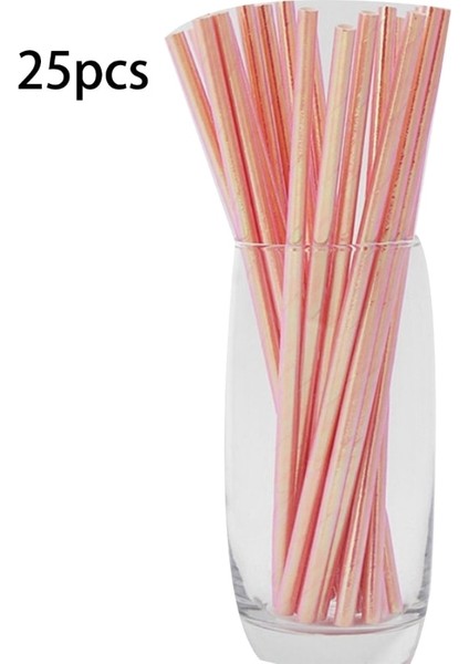 Açık Mavi Sedefli - Bronzlaştırıcı Kağıt Pipet Pembe Yeşil Degrade - Film Pipet (Yurt Dışından) fırsatları
