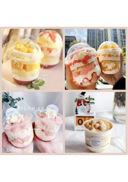 250 ml Kapaksız 50 Adet 50 Adet 250/360/500 ml Mus Süt Tek Kullanımlık Kek Kapaklı Bardak Şeffaf Puding Jöle Tatlı Yoğurt Plastik Bardaklar Parti Şekerleri Için (Yurt Dışından)