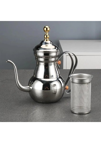 E 1.5l Orta Doğu Arapça Demlik Şerit Altın Paslanmaz Çelik Deve Boynu Kahve Dökün Çay Su Isıtıcısı Filtre Süzgeç Pot Çevre (Yurt Dışından) fırsatları