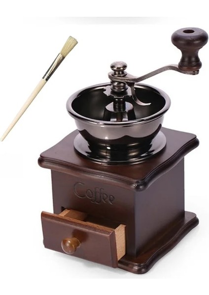 Koyu A2 Kahve Çekirdeği Öğütücü Kahve Makinesi Değirmeni Manuel El Krank Ahşap Fasulye Öğütme Antika Kahve Değirmeni (Yurt Dışından)