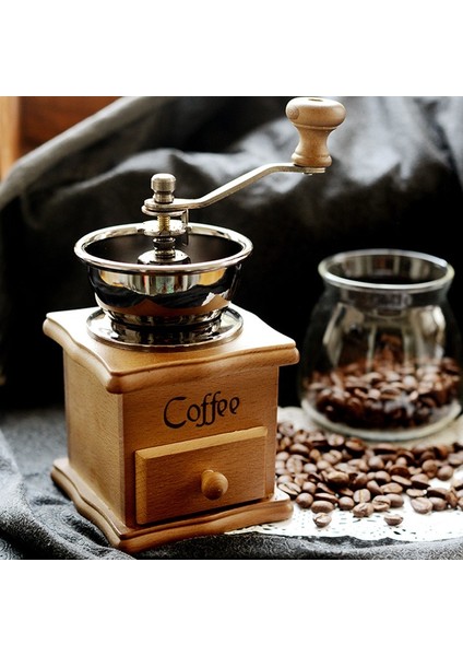 Koyu A2 Kahve Çekirdeği Öğütücü Kahve Makinesi Değirmeni Manuel El Krank Ahşap Fasulye Öğütme Antika Kahve Değirmeni (Yurt Dışından) fiyatları