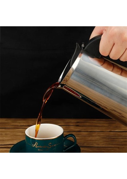 6 Bardak 300ML S 2/4/6/9/12 Bardak Moka Pot Kahve Makinesi Pot Espresso Latte Stovetop Filtre Kahve Makinesi 100ML/200ML/300ML/450ML/600ML Cezve (Yurt Dışından) fırsatları