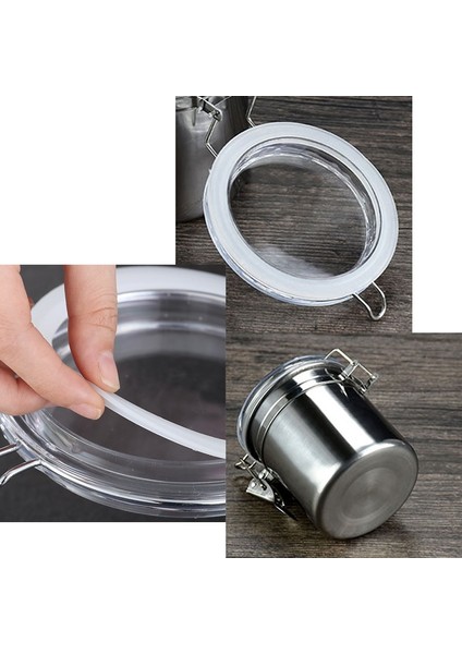 Siyah 1500 ml Paslanmaz Çelik Hava Geçirmez Kahve Kavanoz Teneke Kutu 700 ML/1400 ml Kahve Çekirdekleri Çay Kahve Konteyner Saklama Kabı Kaşıkla Set (Yurt Dışından) fırsatları