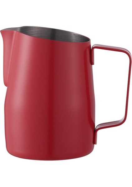 Kırmızı Köpürtme Fincan Krem Makinesi Barista Zanaat Espresso Latte Sanat Süt Köpüğü Sürahi Araçları 420 ml Paslanmaz Çelik Kahve Sürahi Cafe (Yurt Dışından)