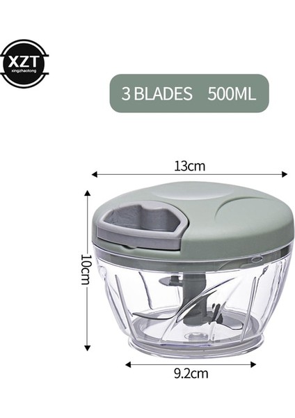 500ML 1 Adet Ev Manuel Kıyma Makinesi Çok Fonksiyonlu El Çekilmiş Meyve Sıkacağı Blender 5 Bıçaklı Mutfak Robotları Et Kıyma Mutfak Gereçleri (Yurt Dışından) fiyatları