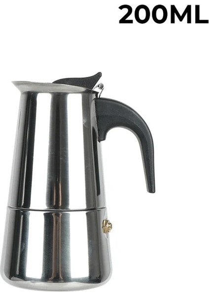 200ML Mocha Espresso Latte Soba Filtresi 2/4/6/9 Bardak Kahve Makinesi Pot Paslanmaz Çelik Cezve Mutfak Için Moka Kahve Makinesi (Yurt Dışından) fiyatları