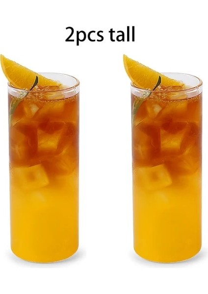 2 Adet Uzun Boylu Mhw-3bomber Buzlu Kahve Fincanları Moda Ins Tarzı Espresso Cam Kupalar Uzun Içme Bardakları Ev Mutfak Su Bardakları Bulaşık Makinesinde Yıkanabilir (Yurt Dışından) fiyatları