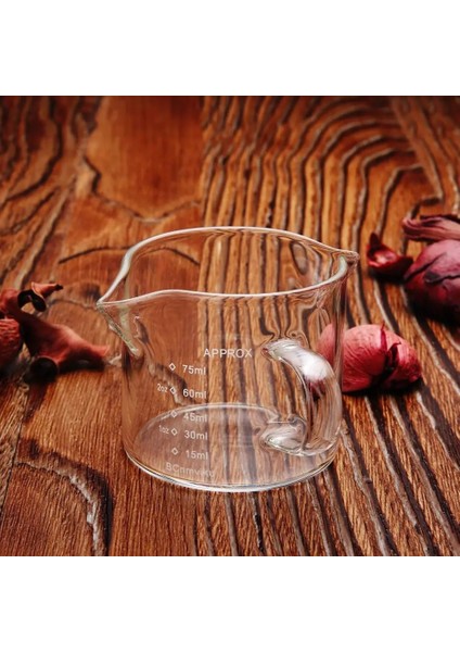 E 150ML 5 Adet 5/8/10 Adet Süt Sürahisi Espresso 75ML Ölçü Kupa Dayanıklı Şeffaf Ölçekli Cam Ölçüm Kabı Mutfak Pişirme Araçları Ölçüm Kabı (Yurt Dışından) fırsatları