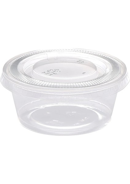 3.4 Oz 100 Takım 100 Adet ( 3.4 Oz. 100 Takım) Kapaklı Tek Kullanımlık Plastik Porsiyon Bardakları, Baharat Kapları, Jello Shot, Sufle Porsiyonu, Numune Alma Kapları Şeffaf (Yurt Dışından) indirimleri