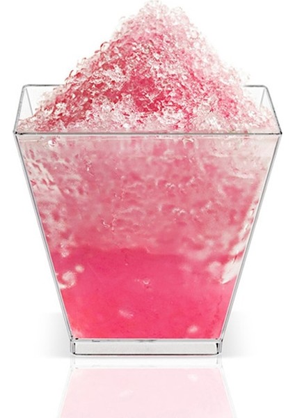 70ML-100PCS 25/150 Adet Gıda Tatlı Servis Bardakları Plastik Bardaklar Tatlı Dükkanı Parti Plastik Trapez Kare Tatlı Bardağı Tatlı Servis Bardakları (Yurt Dışından)