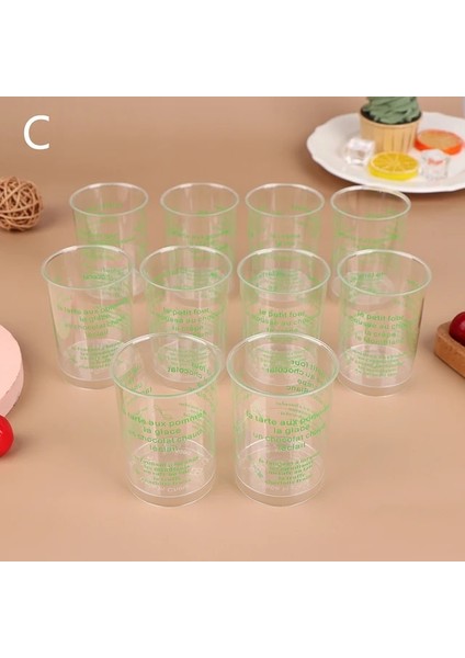 10 Adet Mini Tek Kullanımlık Bardak Mus Fincan Puding Fincan Jöle Fincan Kek Tatlı Cam Tatlı Dükkanı Gıda Mutfak Konteyner Bardak (Yurt Dışından)