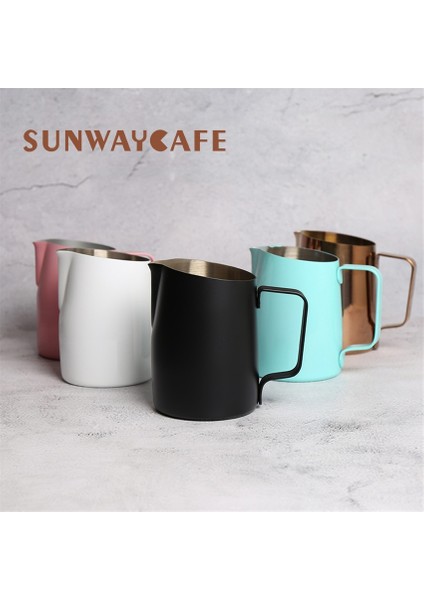 600 ml 450/600 ml Paslanmaz Çelik Kahve Sürahi Süt Köpürtme Fincan Krem Makinesi Barista Zanaat Espresso Latte Sanat Süt Köpüğü Sürahi Araçları (Yurt Dışından)