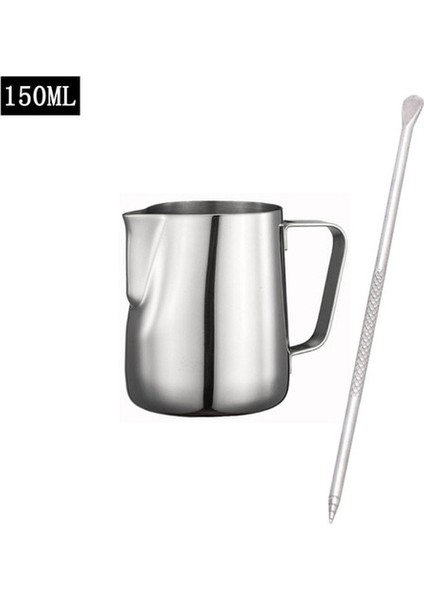 150 ml Paslanmaz Çelik Köpük Bardak Süt Sırlı Pot Espresso Barista Latte Cappuccino Krem Sırlı Pot Çiçek Çizim Iğnesi (Yurt Dışından)